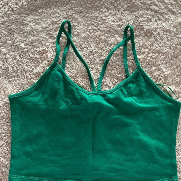 Tops - Green crop top  